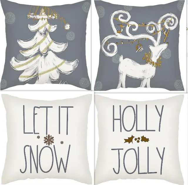 Winter Series Throw Pillow Cover Linen Set2 - Shop at LoveMi