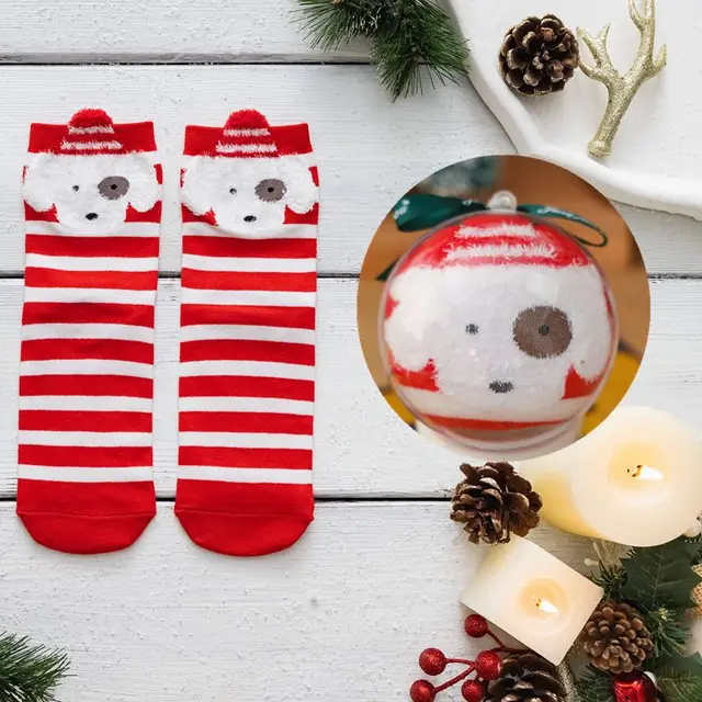 Women's Cotton Cartoon Tube Socks Christmas Robot Dog - Shop at LoveMi
