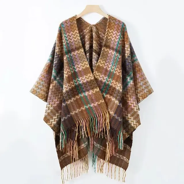 New Style With Sleeves And Cuffs Air conditioned Shawl Camel - Shop at LoveMi