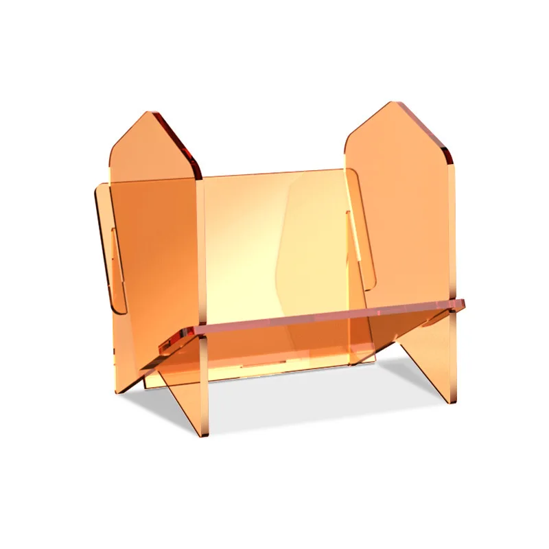Transparent Bookshelf Acrylic Storage Rack Orange Single Layer - Shop at LoveMi