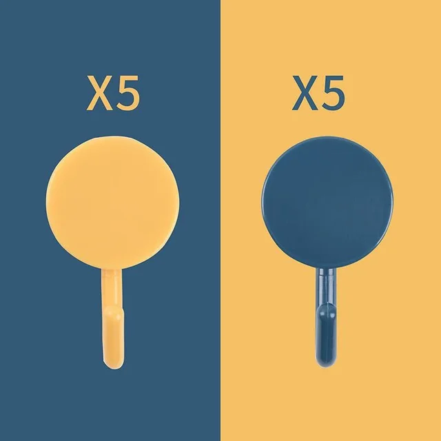 Plastic Kitchen Bathroom Hook Punch free Hook Power Post Seamless Behind The Door Wall Coat And Hat Hook Self adhesive Hook 10 Pack Dark Blue And... 10 Pack Dark Blue And Yellow - Shop at LoveMi