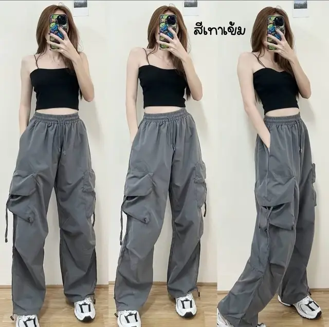 Women's Summer High Waist Retro Quick drying Casual Pants Dark Grey - Shop at LoveMi