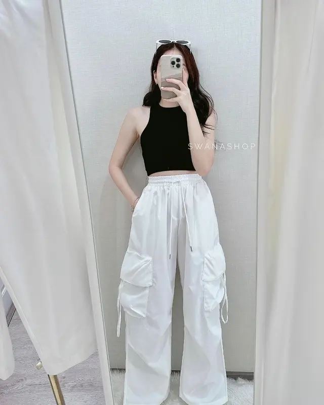Women's Summer High Waist Retro Quick drying Casual Pants White - Shop at LoveMi