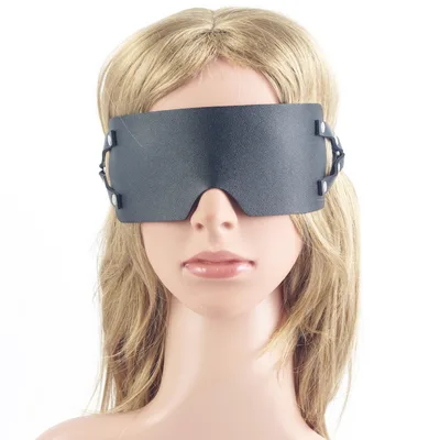 Gothic Dark Sexy Leather Eye Mask Soft Leather Comfortable Black Eye Mask - Shop at LoveMi
