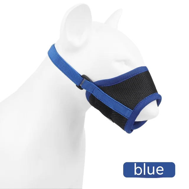 Breathable Mesh Dog Mouth Cover Blue - Shop at LoveMi