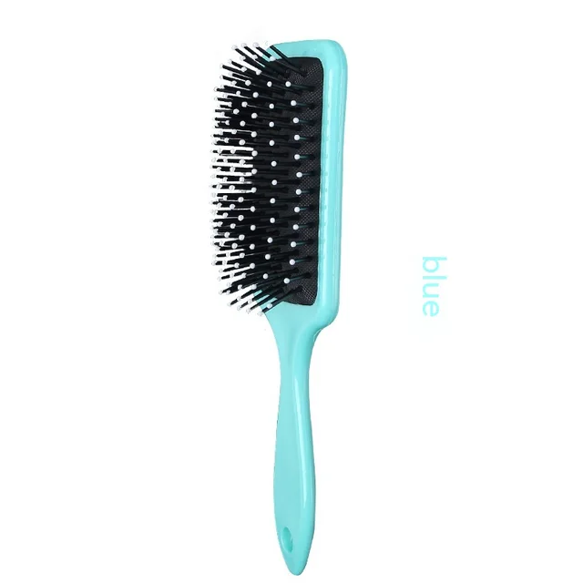 Solid Color Airbag Massage Anti Knot Hair Comb Blue - Shop at LoveMi