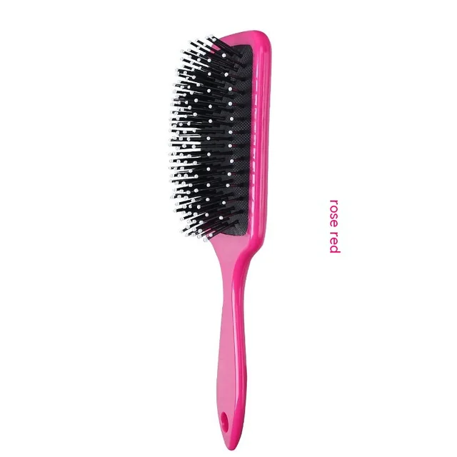 Solid Color Airbag Massage Anti Knot Hair Comb Rose Red - Shop at LoveMi