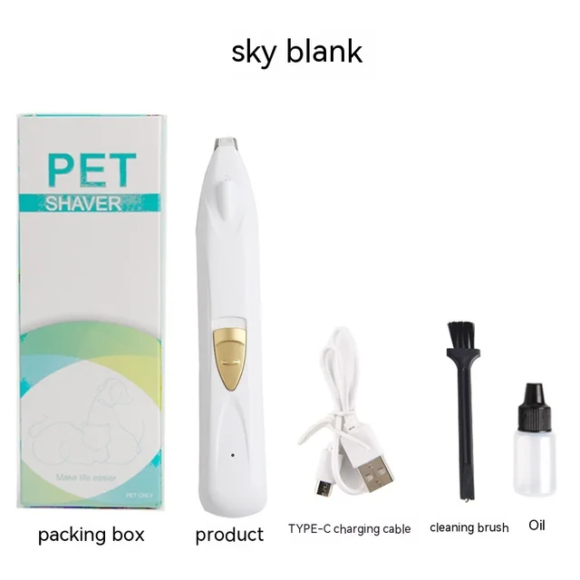 Electric Hair Clipper Dogs And Cats Special Electric Hair Trimmer White With Light - Shop at LoveMi