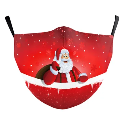 Christmas Beard Digital Printing Face Creative Double layer Dust Mask B178 1850 - Shop at LoveMi
