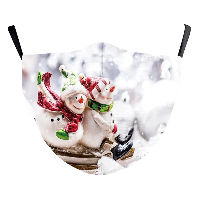 Christmas Snowman Digital Printing Double Layer Dustproof Mask B1781149 - Shop at LoveMi