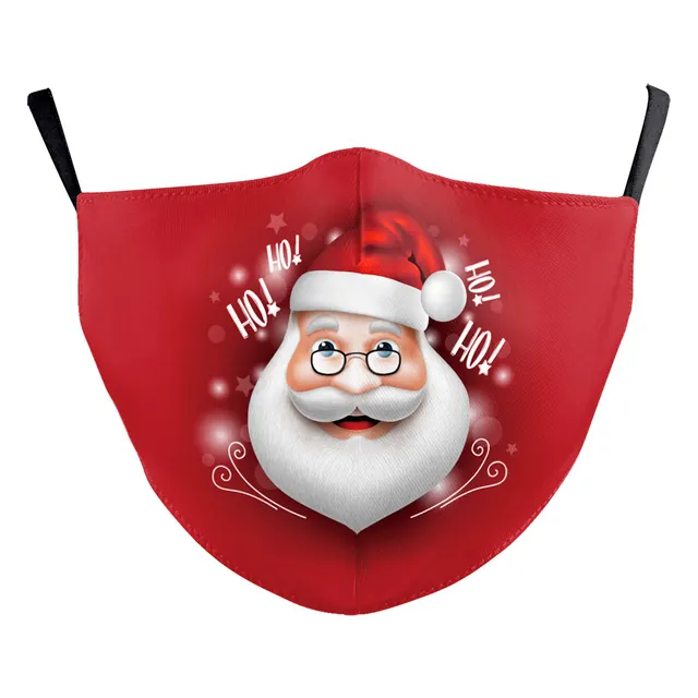 Christmas Beard Digital Printing Double Layer Dustproof Mask B178 802 - Shop at LoveMi