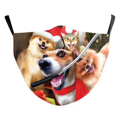 Christmas Digital Printing Double layer Dust Mask B178 1072 - Shop at LoveMi