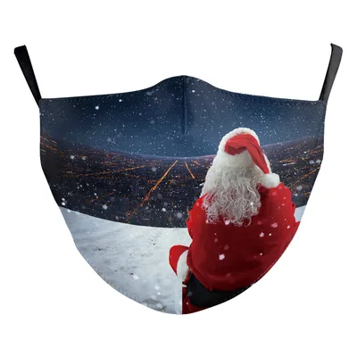 Christmas Red Digital Printing Double layer Dust Mask B178 1474 - Shop at LoveMi