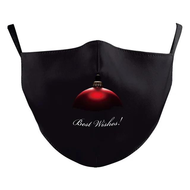 Christmas Red Digital Printing Double layer Dust Mask B178 1477 - Shop at LoveMi