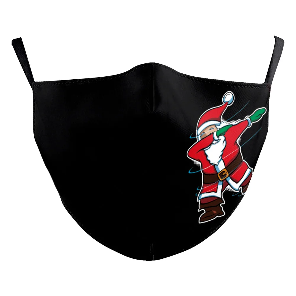 Christmas Red Digital Printing Double-layer Dust Mask - B178 1526