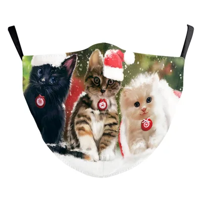 Santa Elk Digital Printing Double layer Dust Mask B178 1324 - Shop at LoveMi