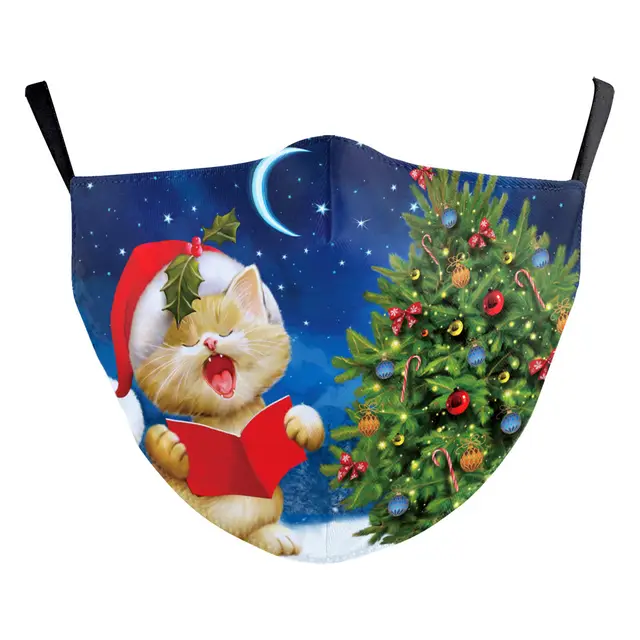 Santa Elk Digital Printing Double layer Dust Mask B178 1325 - Shop at LoveMi