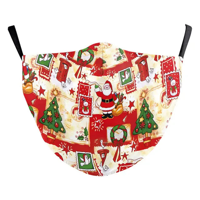 Christmas Single Corner Print Double Layer Dust Mask B178 760 - Shop at LoveMi
