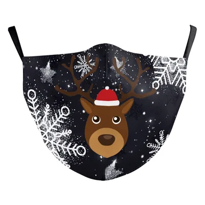 Christmas Snowflake Digital Printing Double layer Dust Mask B178 1143 - Shop at LoveMi