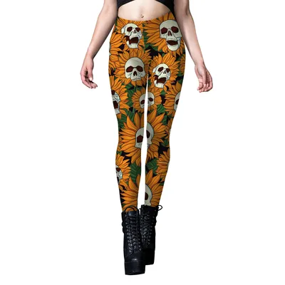 Halloween New Women's Leggings Bandage Printed Yoga Pants B4161013 L - Shop at LoveMi