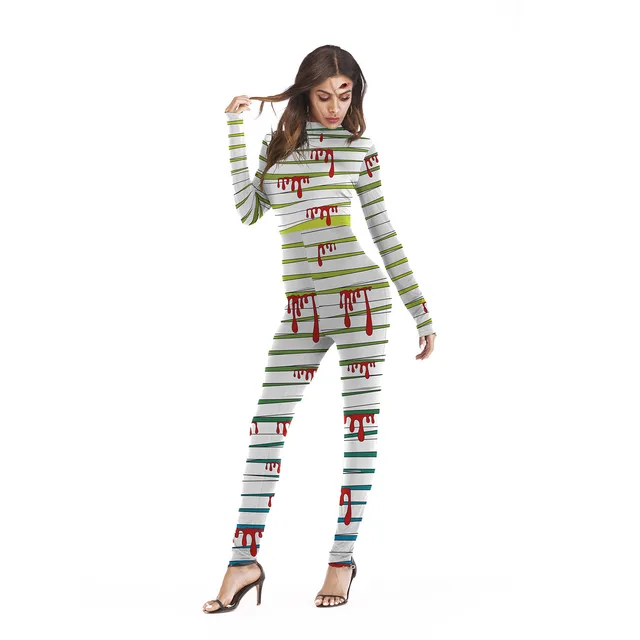 3D Human Skeleton Stage Performance Clothing Tight Elastic Jumpsuit Wb142010 - Shop at LoveMi