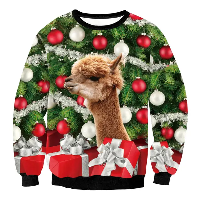 Fashion Casual Christmas Clothing Deer Head Digital Printing Top - Shop at LoveMi