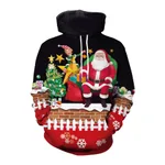 Elk Christmas Animal Print Couple Hooded Sweater - Sb101097-S