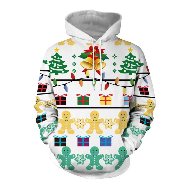 Christmas Women's Loose Versatile Hooded Creative Digital Printed Sweater Performance Dress Sb101033 - Shop at LoveMi