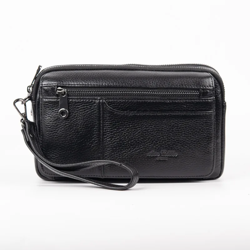 Genuine Leather Clutch Bag Multi functional Leisure Brown - Shop at LoveMi