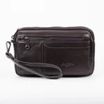Genuine Leather Clutch Bag Multi-functional Leisure - Brown