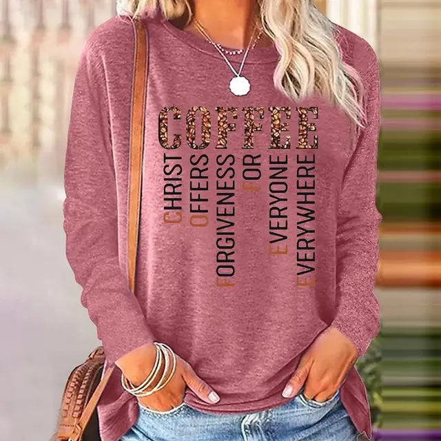 Loose Leisure Commute All matching Long Sleeve Top 66705Yxcred - Shop at LoveMi