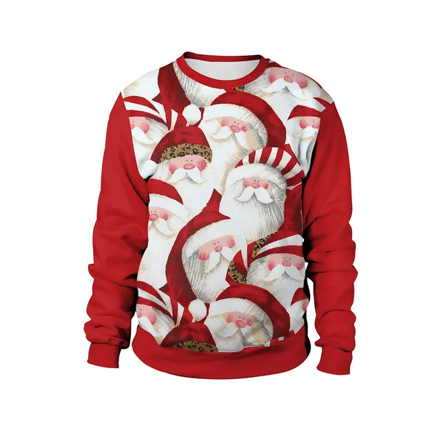 Women's Christmas Animal Print Pullover Round Neck Couple Sweater Sb102 072 - Shop at LoveMi