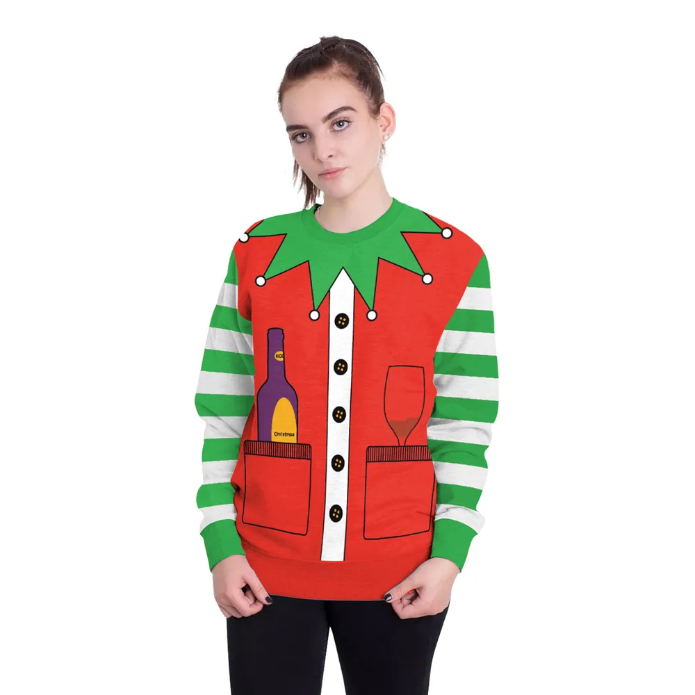 Women's Christmas 3D Digital Printed Pullover Sweatshirt - Swys032 - View 1