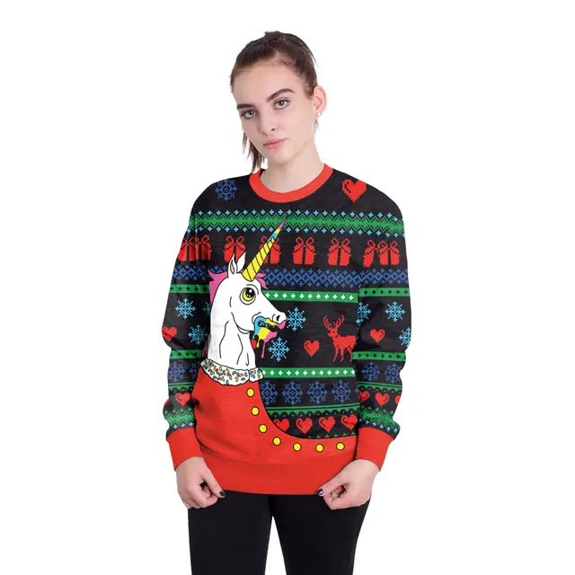 Women's Christmas 3D Digital Printed Pullover Sweatshirt Swys034 - Shop at LoveMi