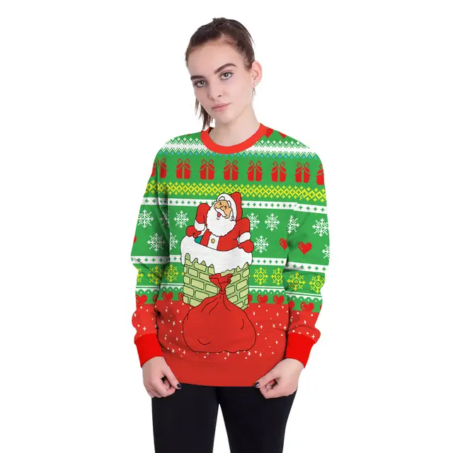 Women's Christmas 3D Digital Printed Pullover Sweatshirt Swys036 - Shop at LoveMi