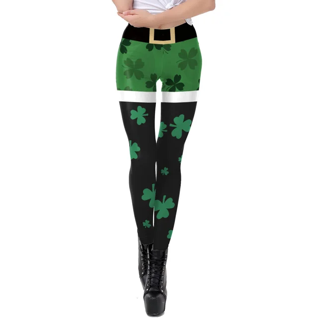 Saint Patrick's Day Matching Digital Printed Tight Waistband Sports Leggings Kdk2010 - Shop at LoveMi