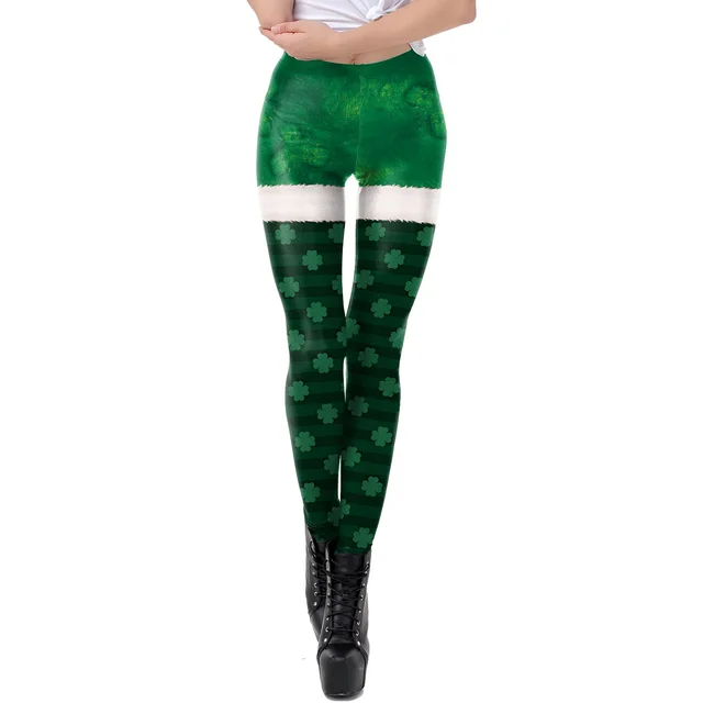 Saint Patrick's Green Digital Printed Yoga Leggings Kdk2100 - Shop at LoveMi