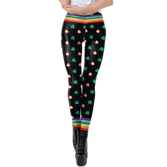 Saint Patrick's Green Digital Printed Yoga Leggings Kdk2104 - Shop at LoveMi
