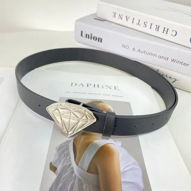 Fashionable All match Diamond Buckle For Women Belt Black - Shop at LoveMi