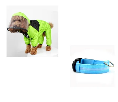 Clothes On Rainy Days Pet Poncho Green With Blue - Shop at LoveMi