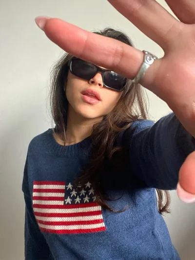 Women's Warm Vintage Sweater Printing Dark Blue - Shop at LoveMi