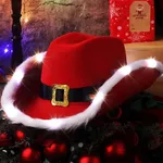 Christmas Party Gathering Led Coloured Lamp Cowboy Hat - White