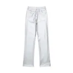 Women's High Waist Straight Casual Wide Leg Leather Pants - View 1