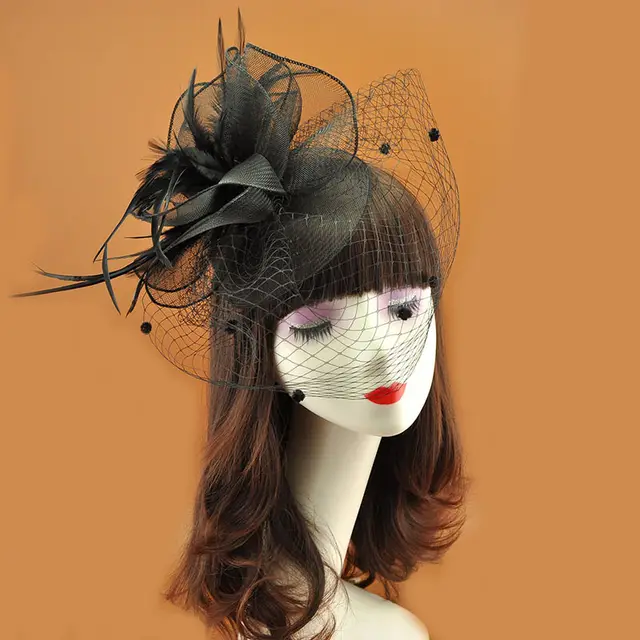 Women's British Elegant Retro Veil Top Hat Black - Shop at LoveMi