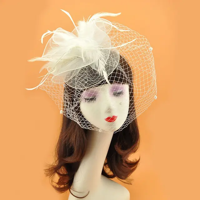 Women's British Elegant Retro Veil Top Hat White - Shop at LoveMi