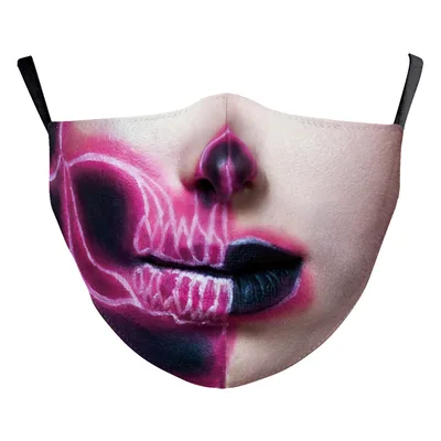 Digital Printing Ghost Face Wansheng Clown Funny Double layer Dust Mask B178 688 - Shop at LoveMi