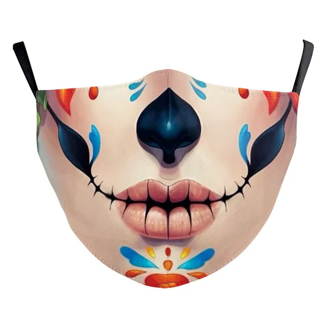 Digital Printing Ghost Face Wansheng Clown Funny Double layer Dust Mask B178 693 - Shop at LoveMi