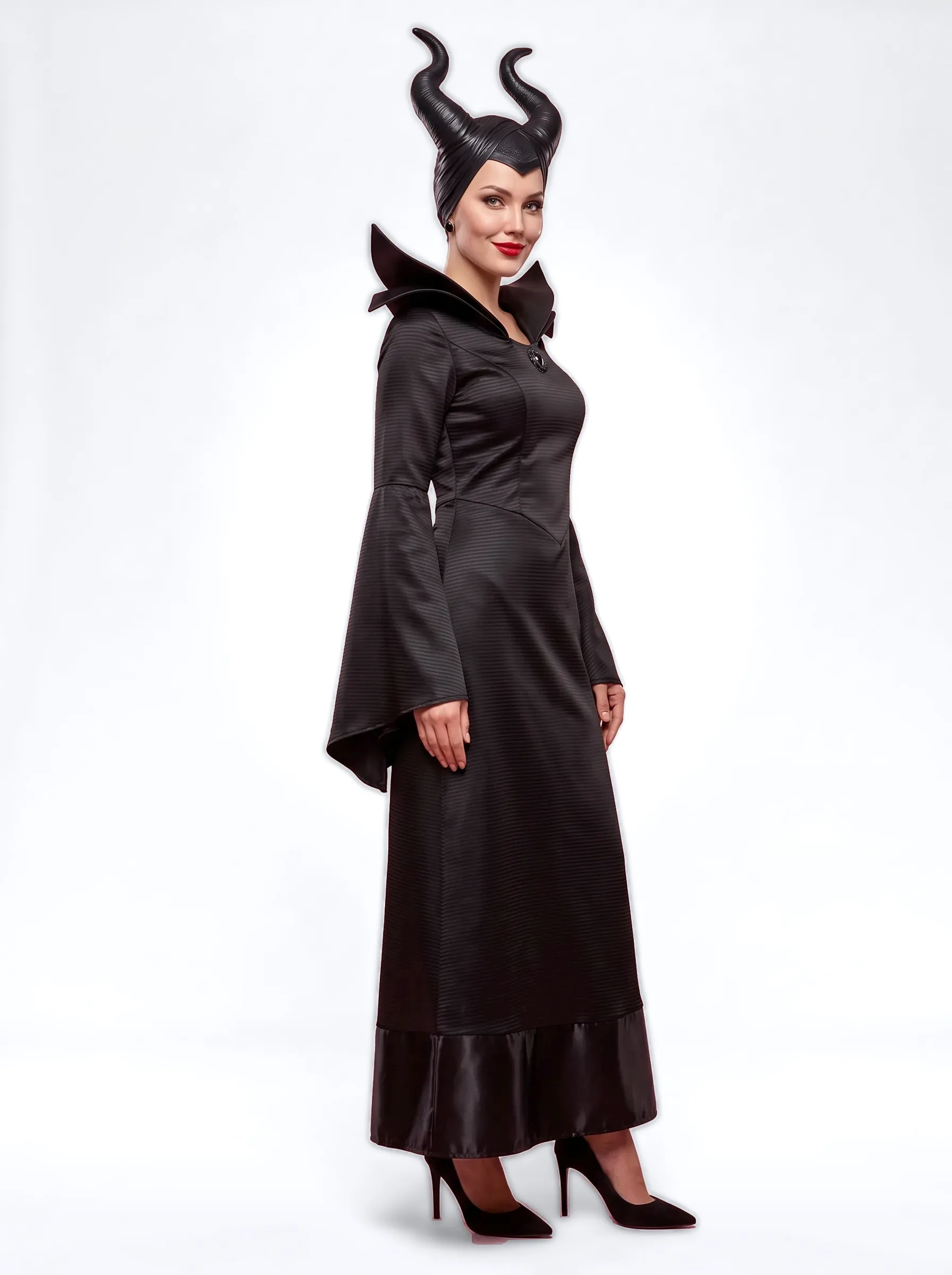 Dark Fairy Queen Halloween Costume for Women - Black - View 3