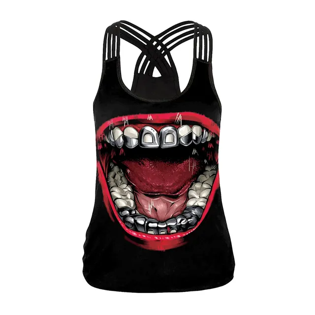Women's Mechanical Skull Digital Printing Vest Wb104 042 - Shop at LoveMi