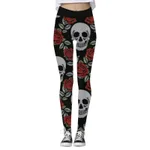 Halloween Women's Yoga Pants Pumpkin Skull - Wmyjk0211